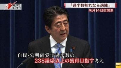 일본, 오늘 중의원 해산…아베 총리 중간 평가