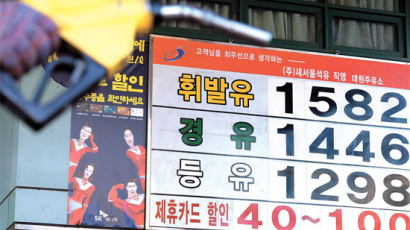 [사진] 휘발유값 22주째 하락세 … 서울 도심도 1500원대