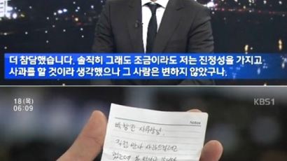 수첩 찢어 쓴 '조현아 사과쪽지'…박창진 "더 참담, 준비된 사과 아니었다"