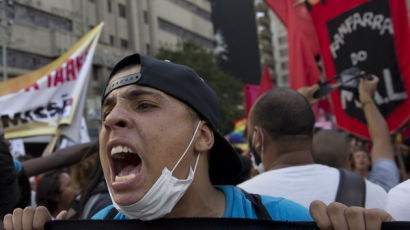 [사진] 브라질 대중교통요금 인상 반대 시위