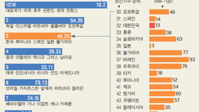 경제규모 13위 한국, 기업가 정신은 32위