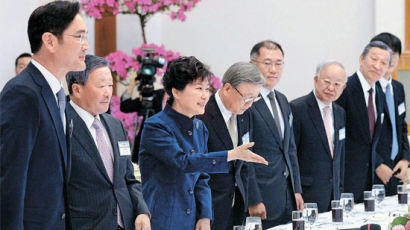 [사진] 박 대통령 "한국의 메디치 가문 돼달라"