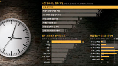 [오늘의 데이터 뉴스] "일 걱정에 잠이 안 와요" 한국인 43% 