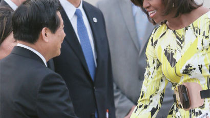 [사진] 미셸 오바마 첫 일본 방문 