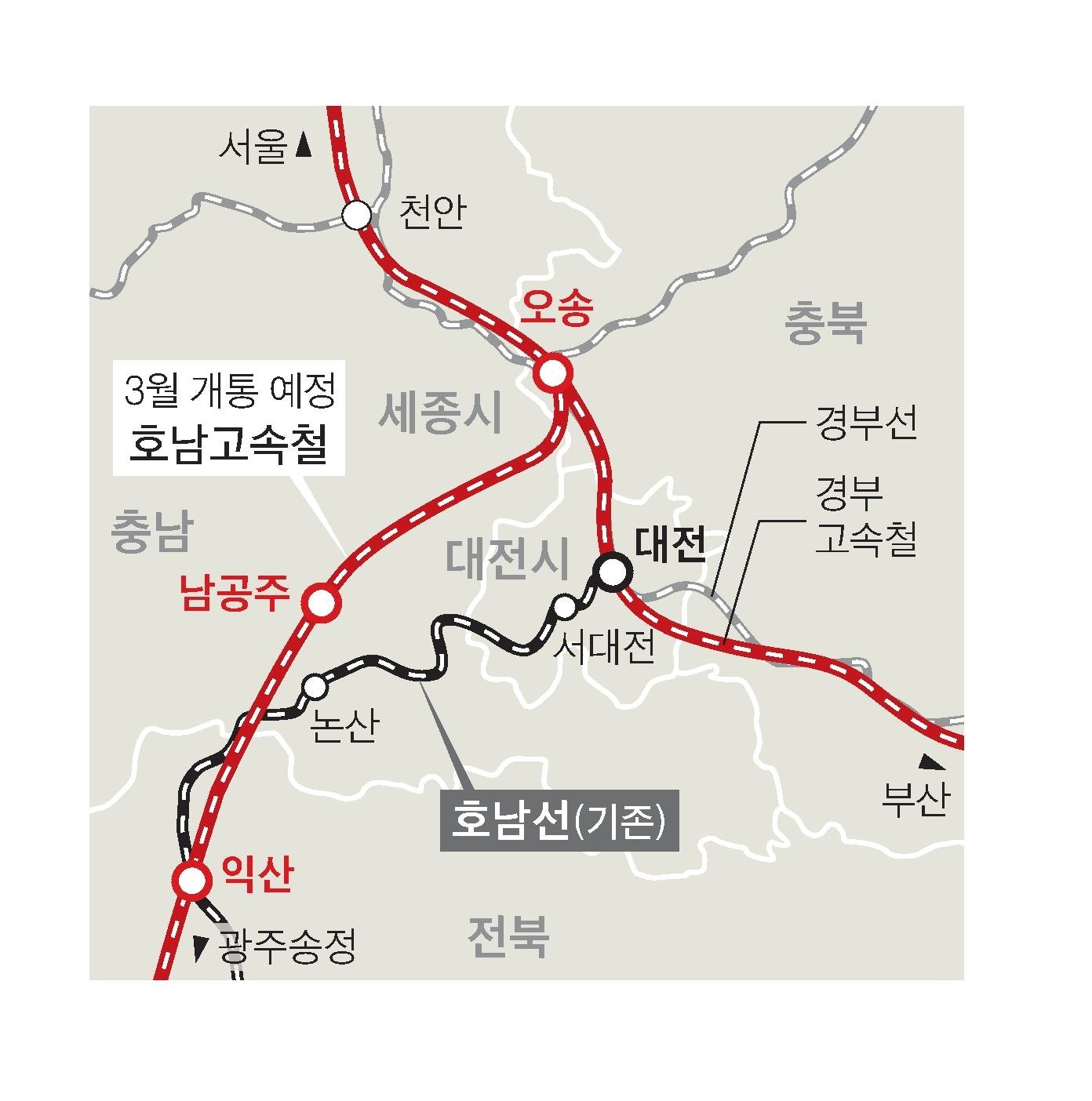 호남고속철도 개통…Ktx 용산-광주 몇분? '초고속이네' | 중앙일보