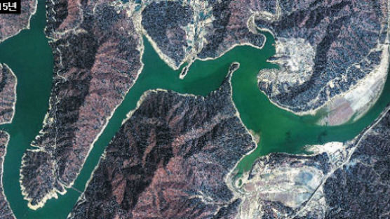 [사진] 소양강 말랐다 … 아리랑이 포착한 42년 만의 가뭄 