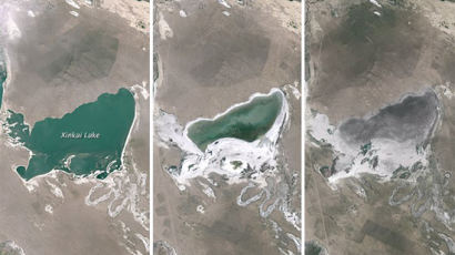 몽골 고원 호수가 사라진다…황사 폭풍 더 심해져 