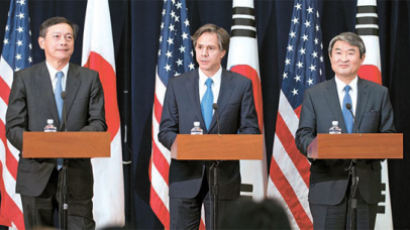 [사진] 한·미·일 외교차관 미 국무부서 협의회