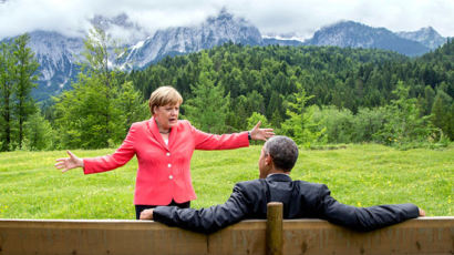 [사진] 메르켈·오바마 ‘사운드 오브 G7’ 