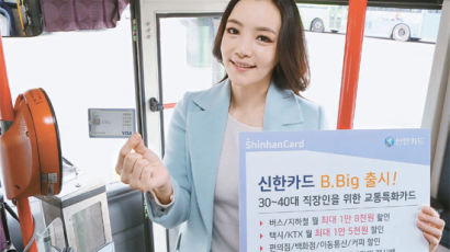 [신한카드 'B.Big'] 대중교통비, 하루 최대 600원 할인 직장인 출·퇴근 필수 ‘교통특화카
