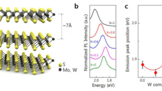 국내연구진, 3나노미터 두께의 얇은 광소재 개발 성공
