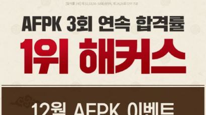 AFPK 3회 연속 합격률 1위 해커스 ‘12월 AFPK 추석맞이 감사 이벤트’ 실시