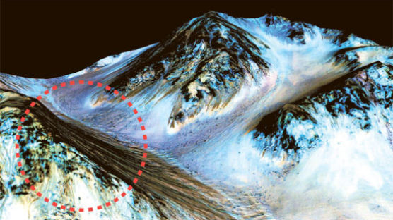 “화성에 길이 100m 소금물 개천…액체 상태의 물 있다는 증거”