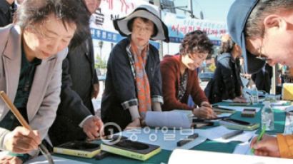 [사진] 서예진흥법 서명운동 