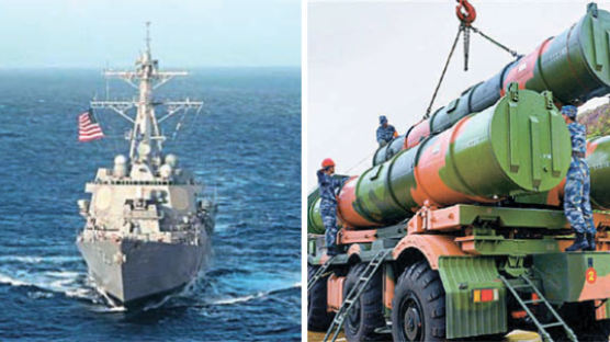 중국, 미 이지스함 맞서 미사일 공격 훈련 … 일촉즉발 남중국해
