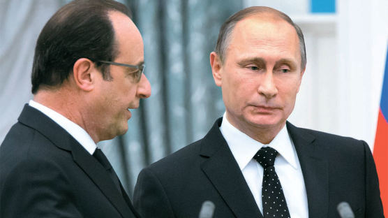 올랑드 만난 푸틴 “온건 시리아 반군은 공습 않겠다”