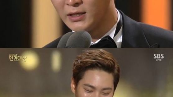 'SBS 연기대상', 주인공 주원 … "오늘보다 내일이 더 기대되는 배우로"
