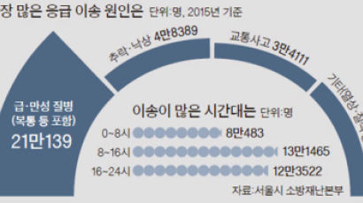 [오늘의 데이터 뉴스] 서울 119 작년 하루 평균 1388건 출동