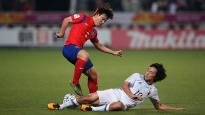 한국올림픽축구대표팀, 일본에 2-2 동점 허용