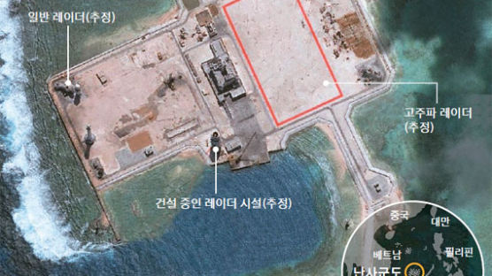 [사진] 중국, 난사군도 인공섬에 고주파 레이더 시설