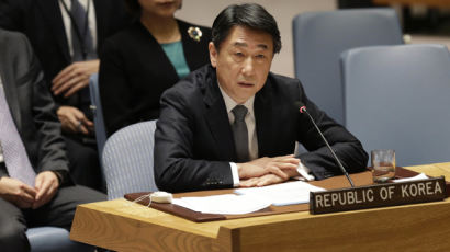 오준 유엔 대사 "북한, 이제 그만하세요" 한국어로 발언