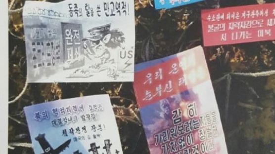 충북 청주에서 대남 전단 1만장 발견