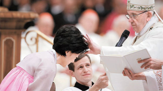 [사진] 교황, 한국인에게 부활절 세례