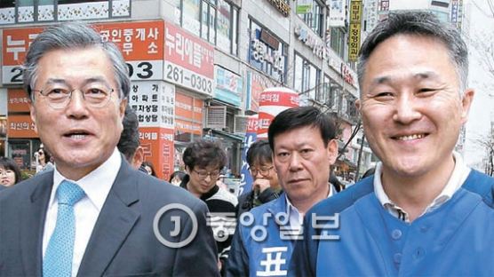 이상일과 함께 한 김황식 "제가 보증하는 사람"···표창원 지원 온 문재인 "표는 품격 있는 보수"