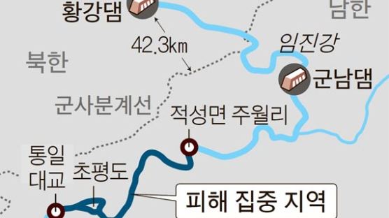 [단독] 임진강 물폭탄···북한 한밤 기습