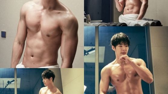 '함부로 애틋하게' 김우빈, 상반신 탈의…명품 근육 몸매 