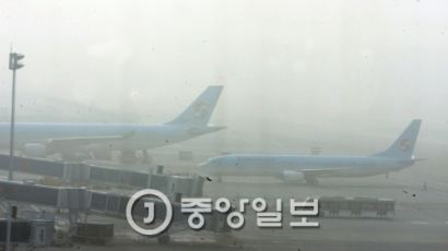 새벽 장대비에 김포공항 물바다…휴가철 공항 이용객 불편
