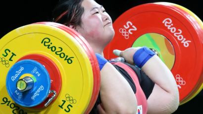 [리우포토] 한국 여자역도 75kg급 이상 노메달