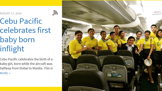 필리핀 항공사 “비행중 태어난 아기에 100만 마일리지 쏜다”
