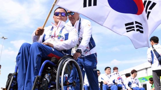 한국 리우 패럴림픽 선수단,공식 입촌식…“우리는 하나다”