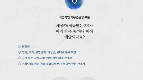 "제공자가 아래에 해당되나요?"…국회의원이 만든 김영란법 앱 보니