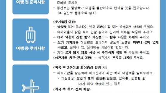 "동남아 등 지카 발생국 다녀왔으면 6개월 피임하세요"