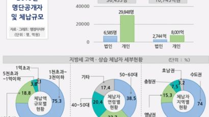 지방세 상습 체납자 3만6433명 명단 공개