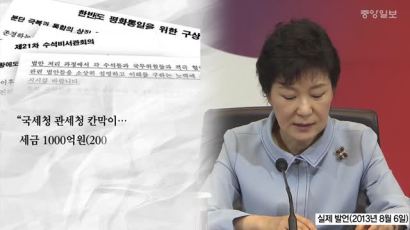 [영상] 최순실 PC 파일 문건과 박 대통령 실제 연설 비교