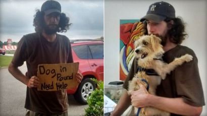 "강아지가 감옥에 있어요" 한 노숙자의 외침에 응답한 시민
