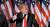 9일(현지시간) 미국 대통령 선거에서 승리한 도널드 트럼프가 미국 뉴욕의 힐튼 호텔에서 수락 연설을 하고 있다. [AP=뉴시스]