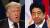 도널드 트럼프(미국 대통령·왼쪽)와 아베 신조(일본 총리)