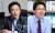 22일 새누리당 탈당 기자회견을 여는 남경필 의원(왼쪽)과 김용태 의원. [중앙포토]
