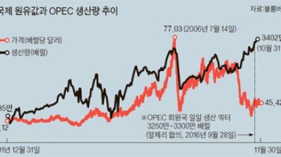 OPEC 하루 120만 배럴 감산 합의…국제 유가 장중 8% 급등