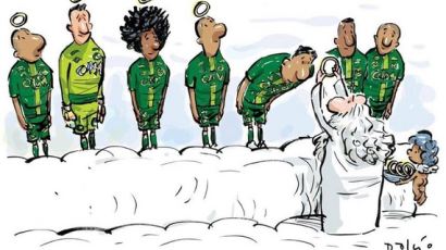 “하늘로…” 브라질 축구선수에게 바치는 일러스트