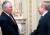 2012년 4월 모스크바 교외의 대통령 관저에서 블라디미르 푸틴 러시아 대통령(오른쪽)을 만난 렉스 틸러슨 엑손모빌 CEO. [사진 러시아 정부]