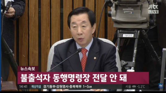 [최순실 3차 청문회] 김성태, "청와대가 조직적으로 회피하는 것으로 판단"