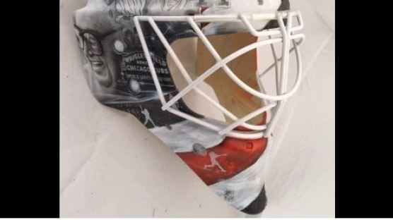 '염소의 저주' 깨트린 시카고 컵스 기운 받으려고 헬멧 만든 NHL 골키퍼