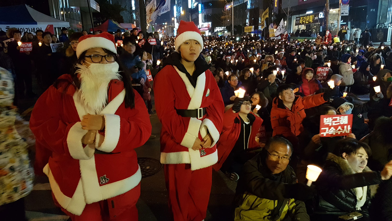 박근혜 없는 크리스마스가 최고의 선물…대전촛불집회