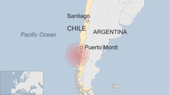 칠레 남부서 규모 7.7 강진…쓰나미 경보