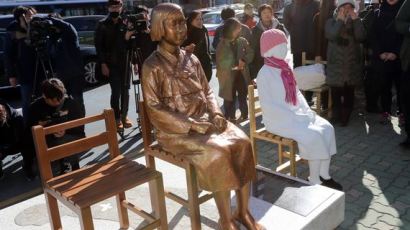 소녀상 43시간 만에 일본영사관 앞 다시 설치…시민단체, 동구청 고소